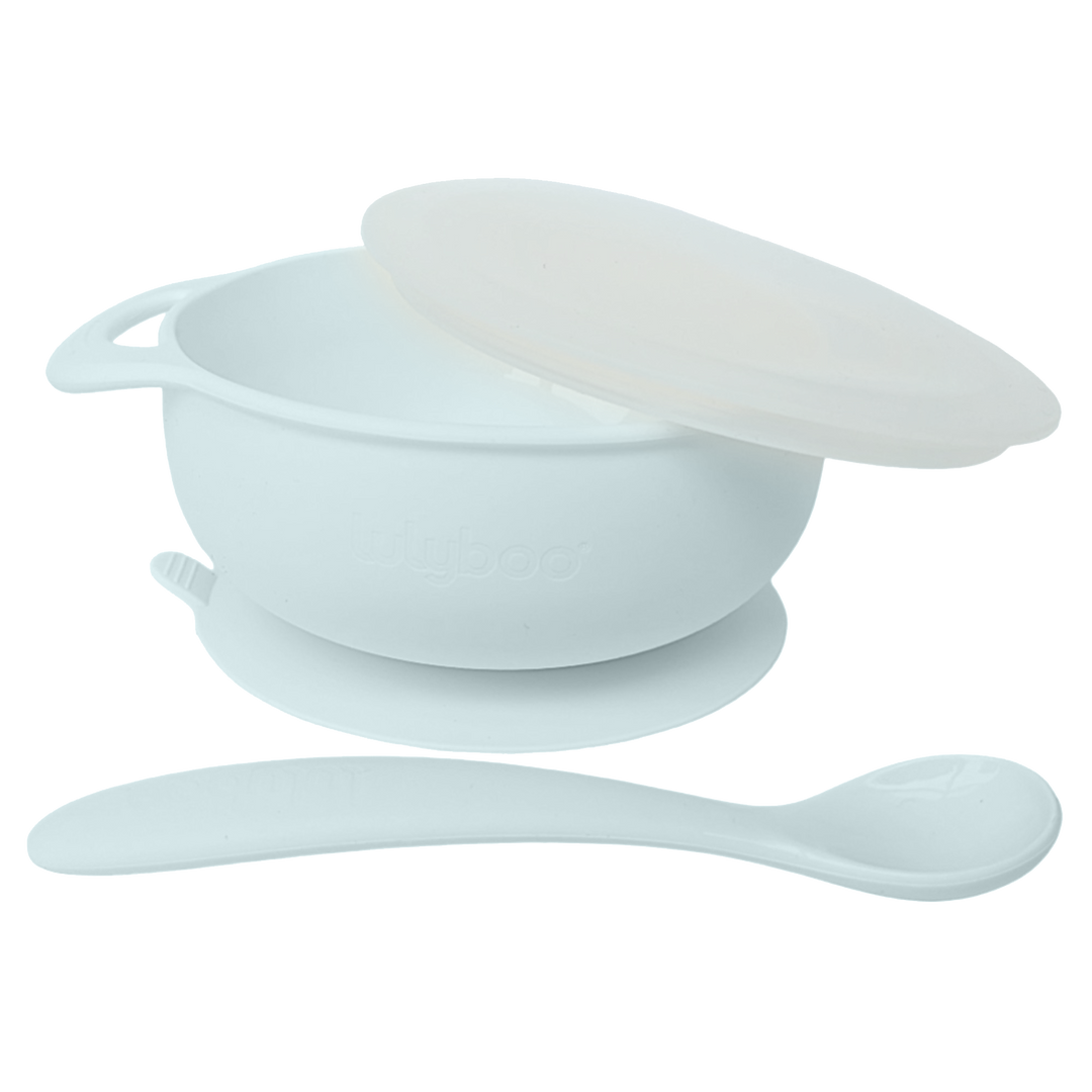 Lulyboo Suction Silicone Bowl with Spoon & Lid