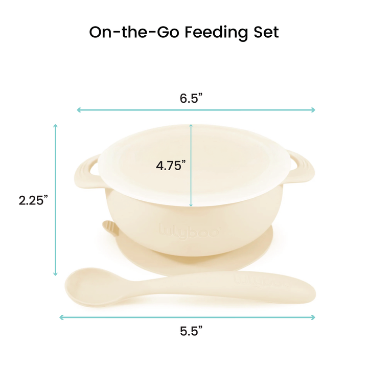 Lulyboo Suction Silicone Bowl with Spoon & Lid