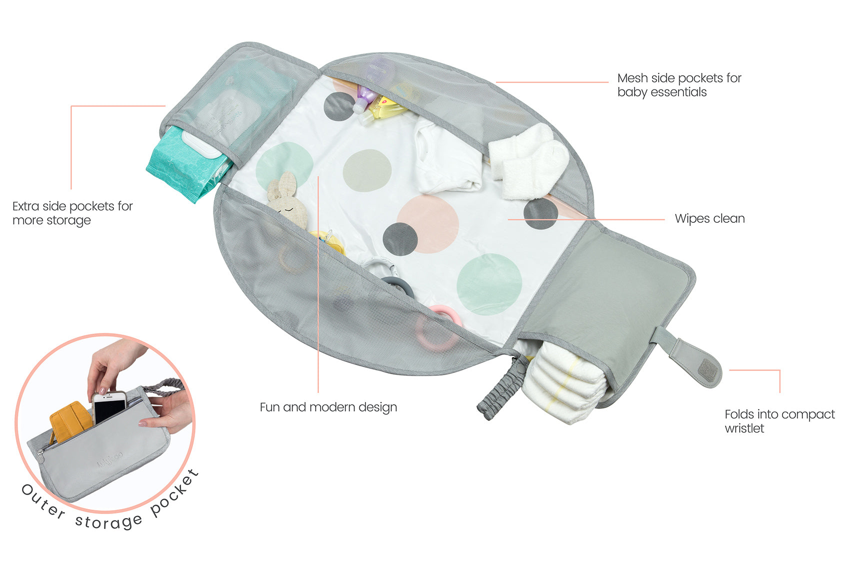 Portable diaper discount changing kit