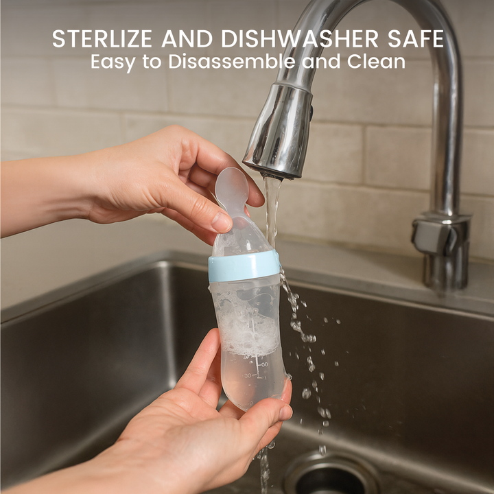 Bottle Feeder with a Spoon