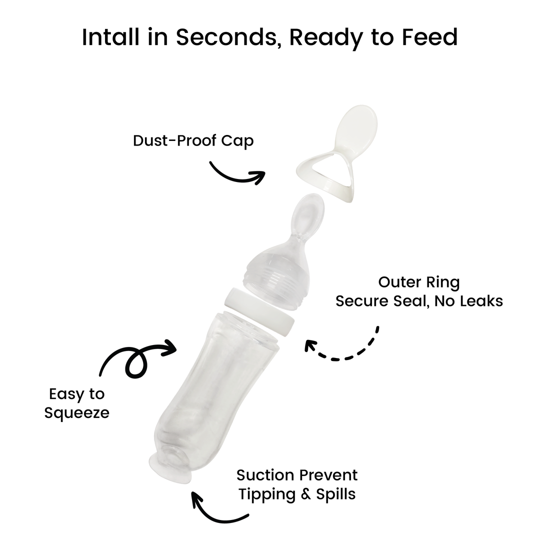 Bottle Feeder with a Spoon