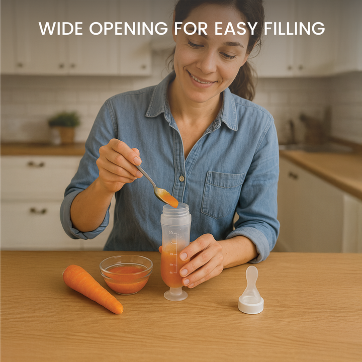 Bottle Feeder with a Spoon