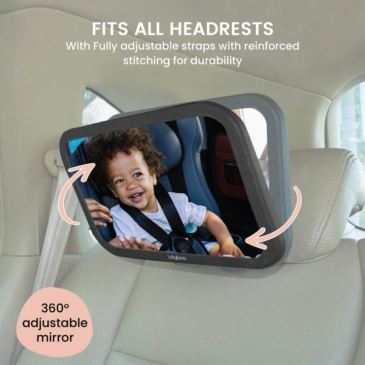 360° Rotation Large Backseat Baby Car Mirror