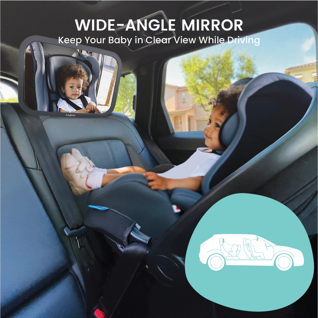 360° Rotation Large Backseat Baby Car Mirror