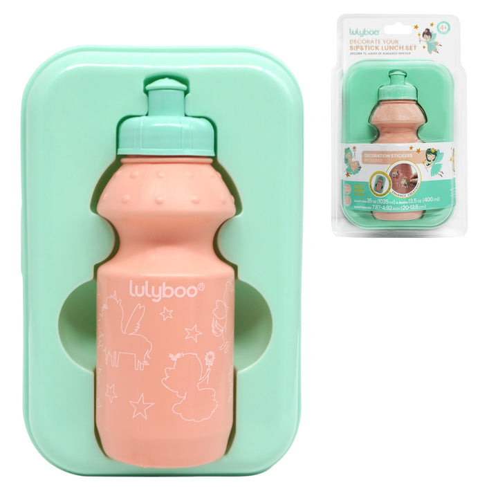 Lunchbox and Bottle Set with Stickers