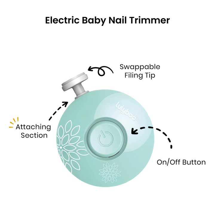 Lulyboo Electric Baby Nail Trimmer – Gentle Nail File for Newborns, Toddlers & adults