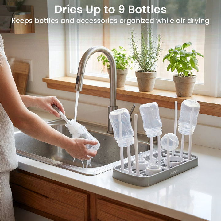 Lulyboo Foldable Baby Bottle Drying Rack