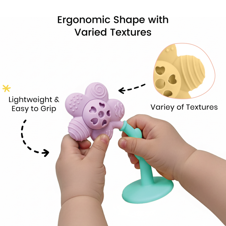 Flower Rattle Teether set of two