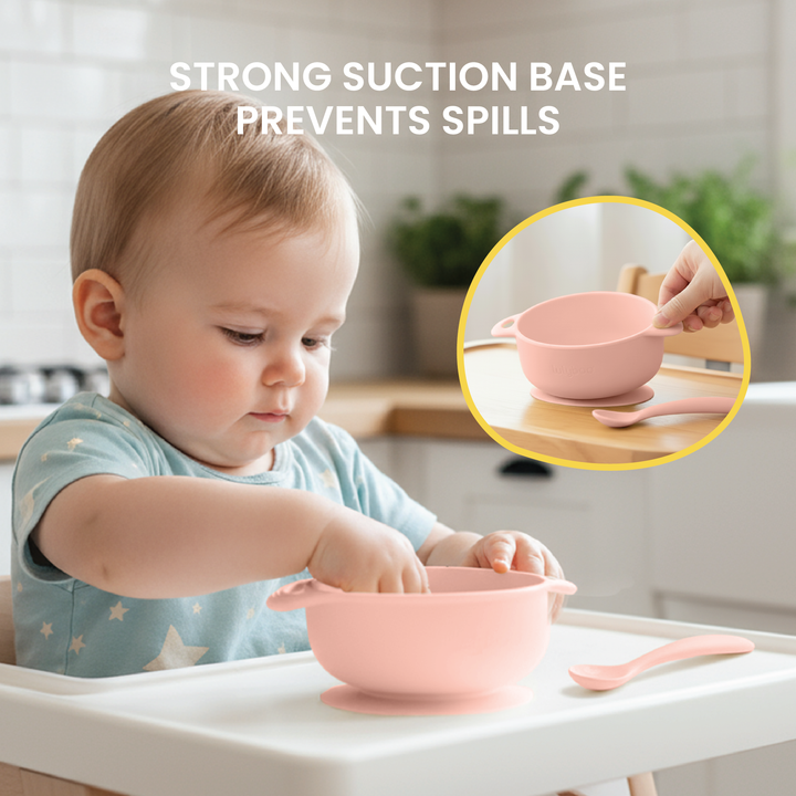 Lulyboo Suction Silicone Bowl with Spoon & Lid