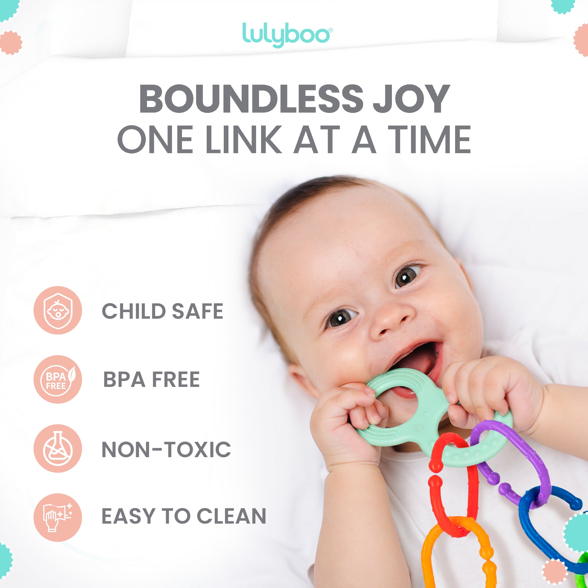 Lulyboo Linkables Linking ring set in Pastel