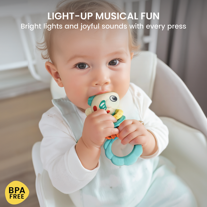 Rattle Teether Toys Pack – 4 Piece Multi-Sensory Set