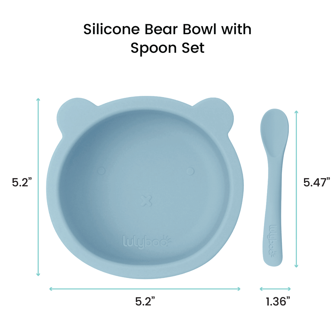 Silicone Bear Suction Bowl & Spoon Set