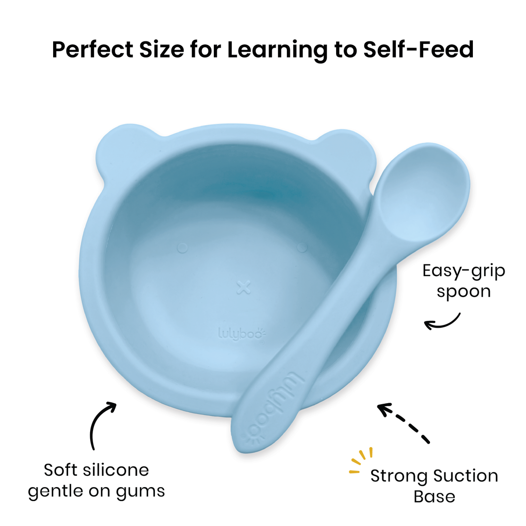 Silicone Bear Suction Bowl & Spoon Set
