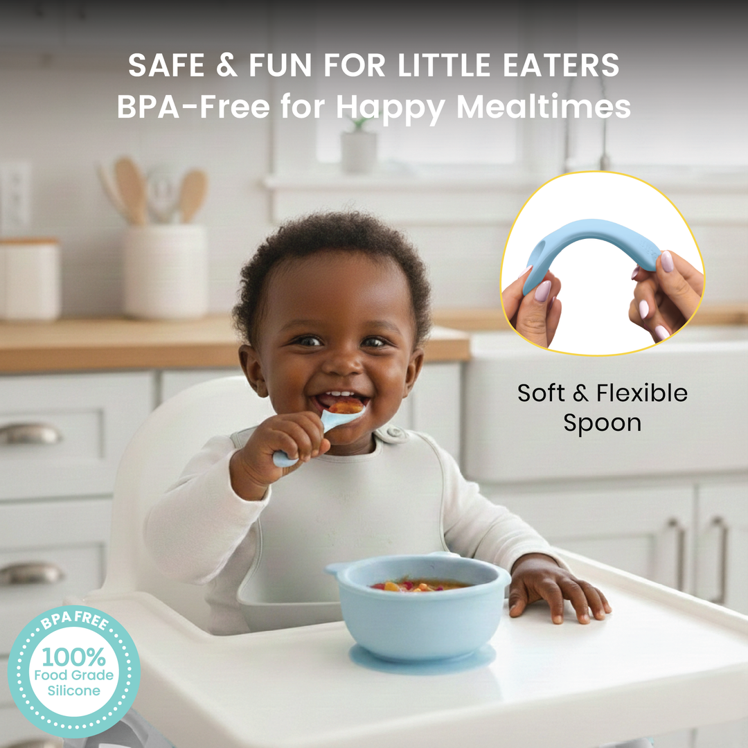 Silicone Bear Suction Bowl & Spoon Set