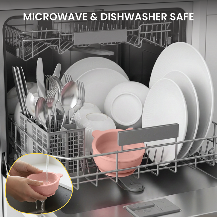 Silicone Bear Suction Bowl & Spoon Set