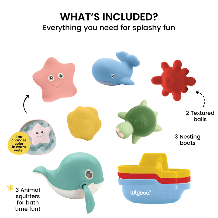 Splash & Play Bath Gift Set – 9-Piece Bath Toy Collection
