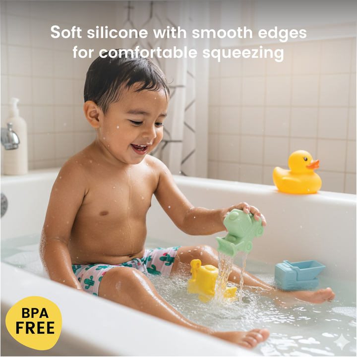 Bath Squirting Trucks – Set of 3