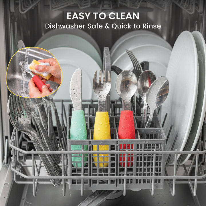 Stainless Steel & Silicone Baby Cutlery Set