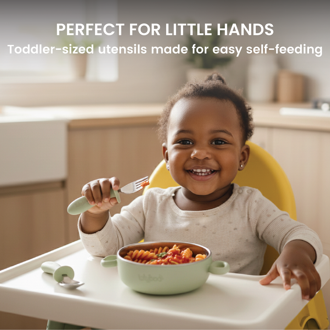 Silicone & Stainless Steel Feeding Set