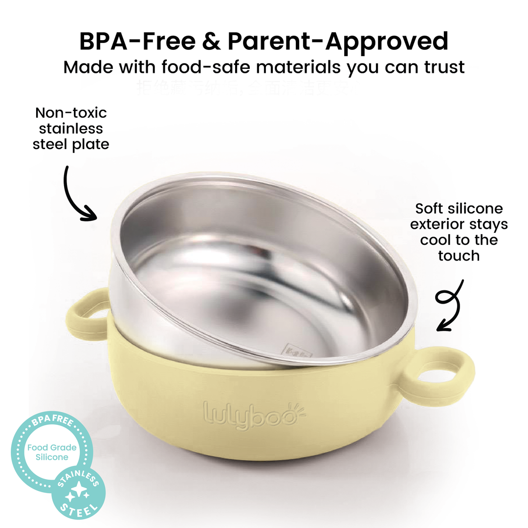 Silicone & Stainless Steel Feeding Set