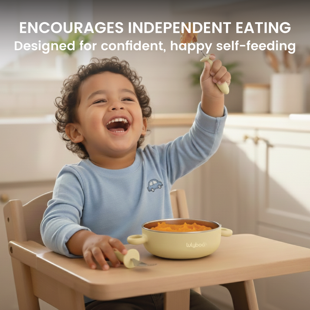 Silicone & Stainless Steel Feeding Set