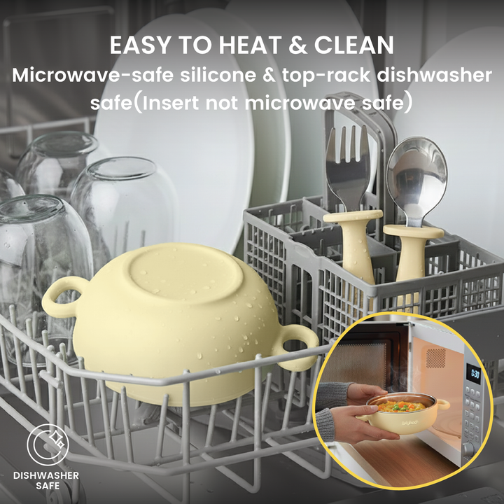 Silicone & Stainless Steel Feeding Set