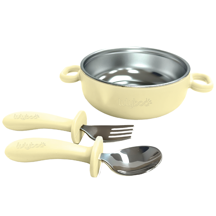 Silicone & Stainless Steel Feeding Set