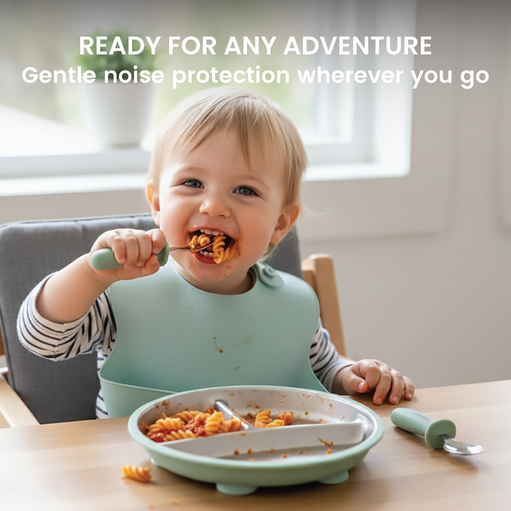 Stainless steel plate and utensils