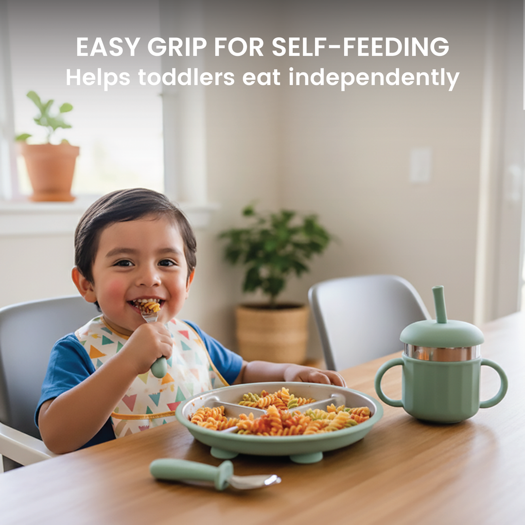 Stainless steel feeding set