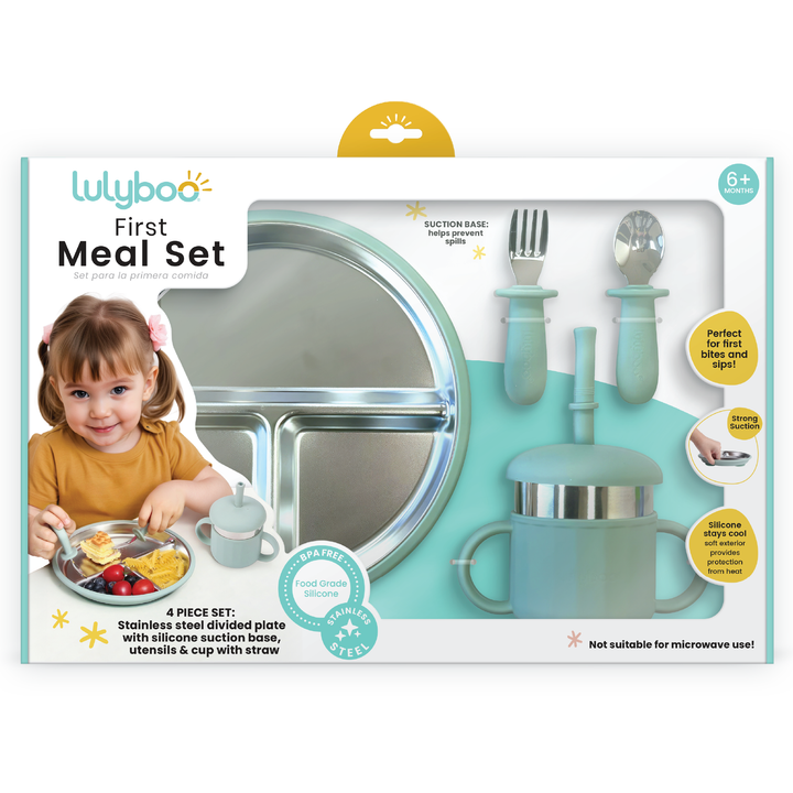 Stainless steel feeding set