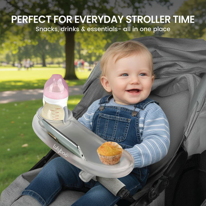 travel stroller with snack tray 3-in-1 Travel Snack Tray for Strollers