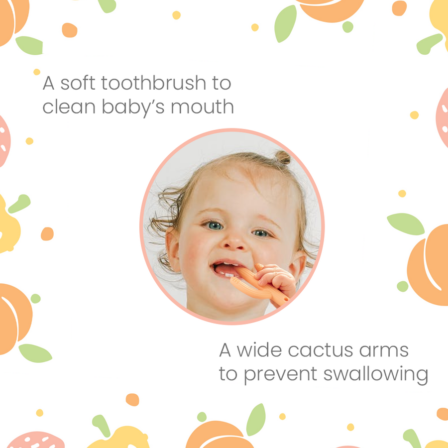INFANT SILICONE TRAINING TOOTHBRUSH TEETHER