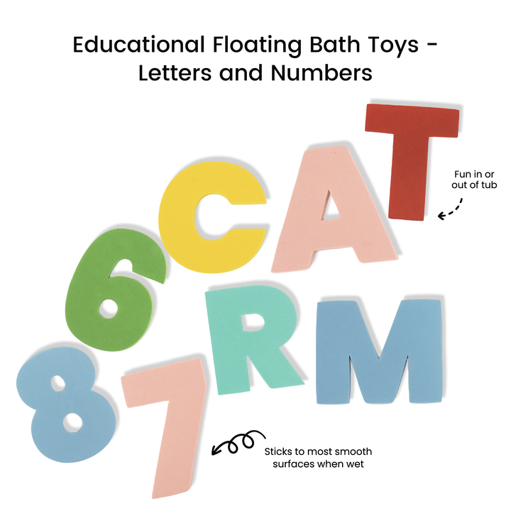 Lulyboo Educational Floating Bath Toys - Foam Letters & Numbers (36 Pieces)
