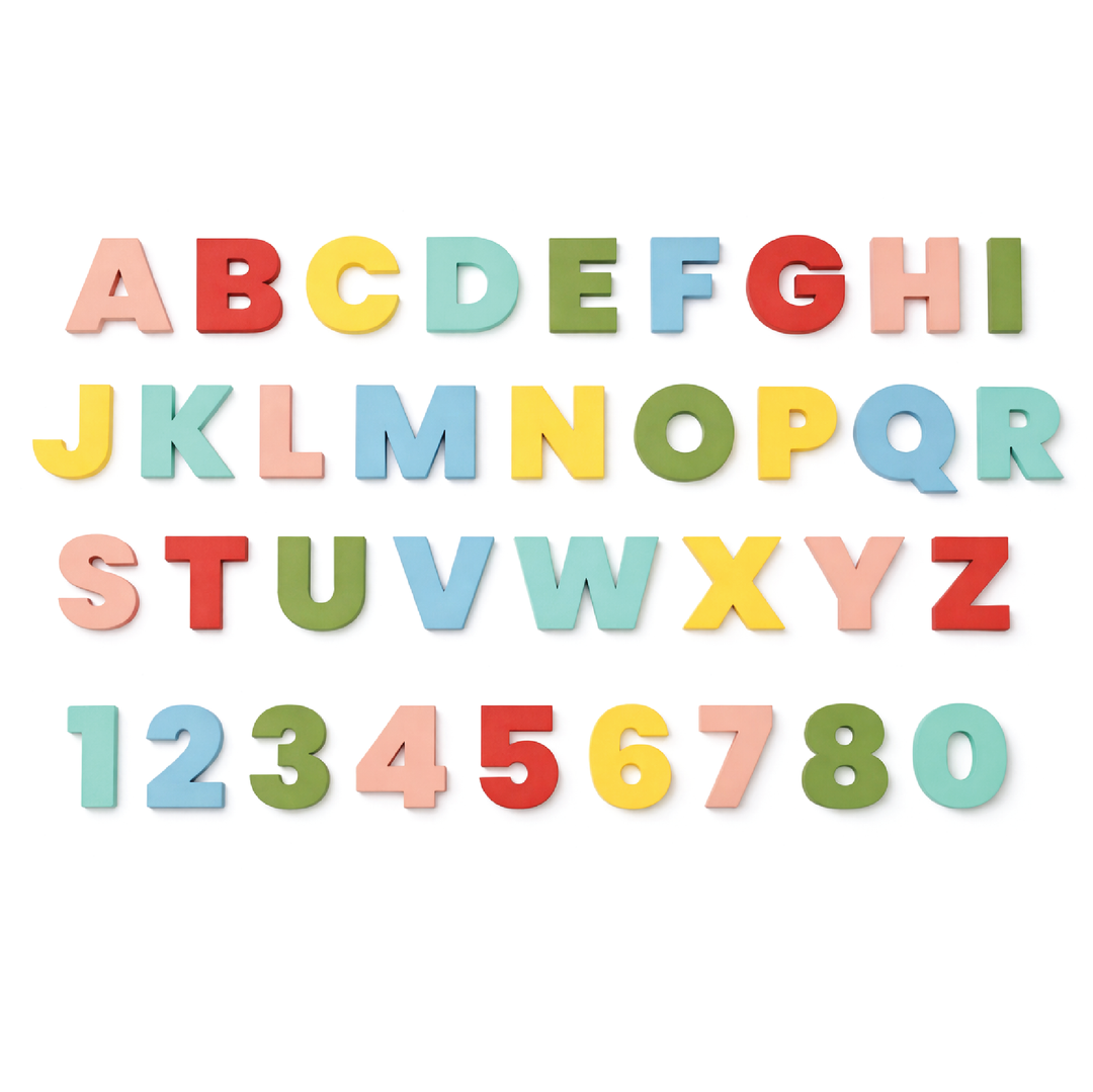 Lulyboo Educational Floating Bath Toys - Foam Letters & Numbers (36 Pieces)