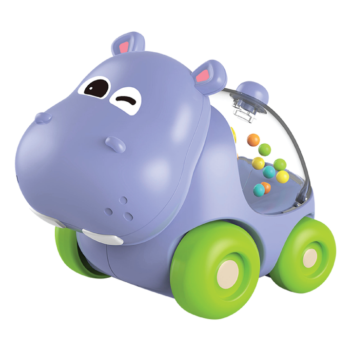 Cartoon Hippo Sliding Car