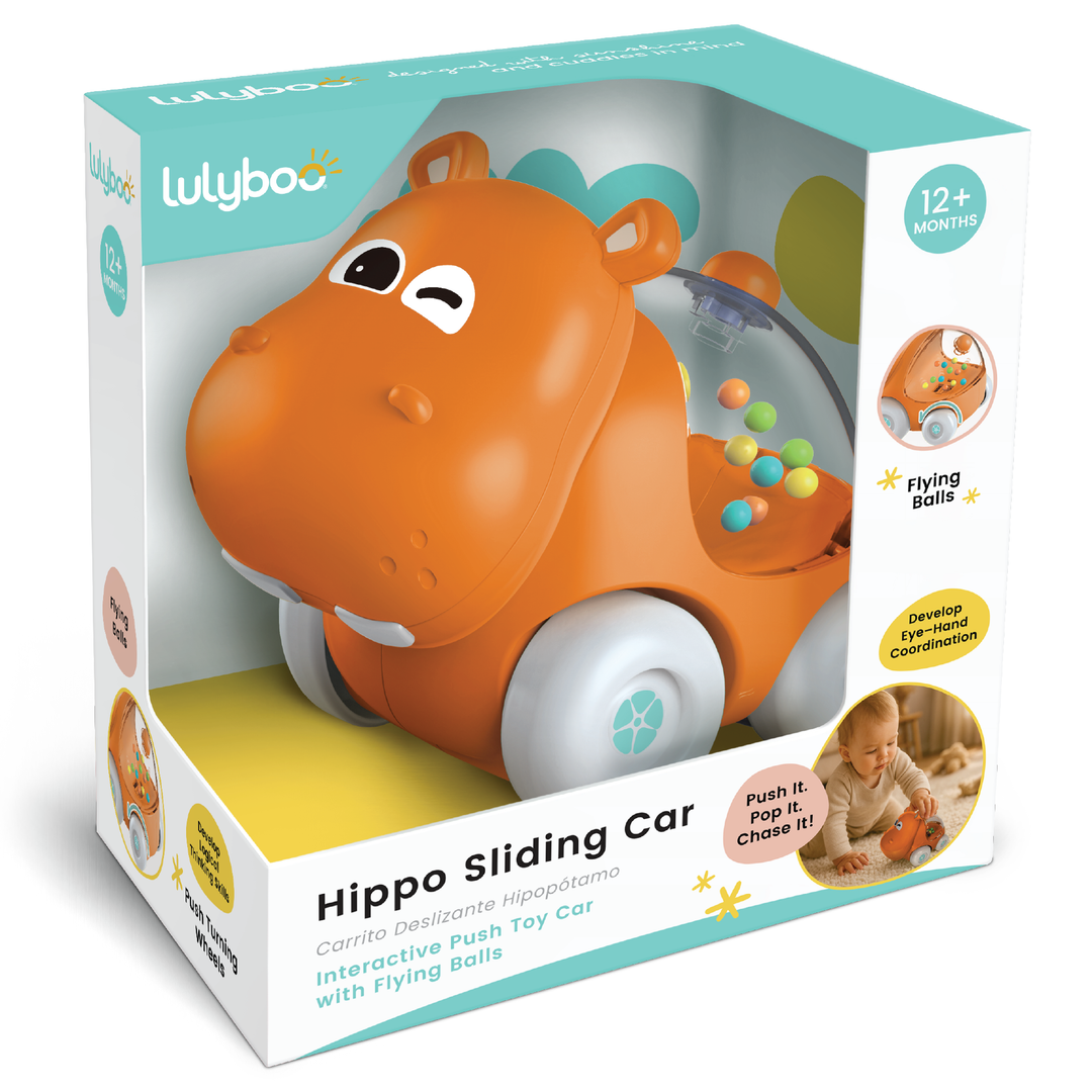 Cartoon Hippo Sliding Car