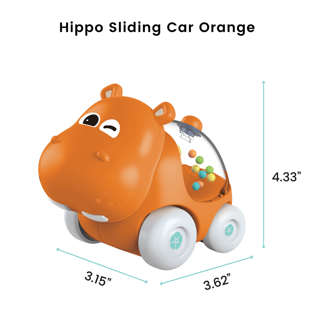 Cartoon Hippo Sliding Car
