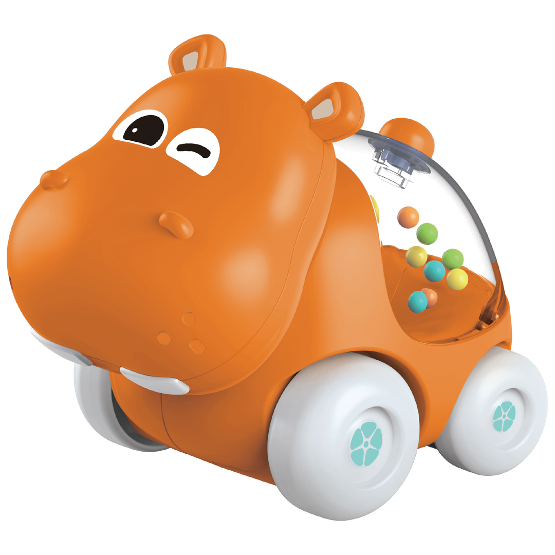 Cartoon Hippo Sliding Car