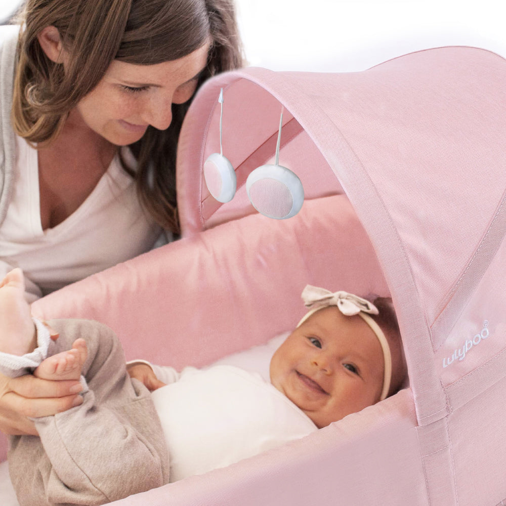 Lulyboo Lounge To Go Blush Portable Infant Travel Bed