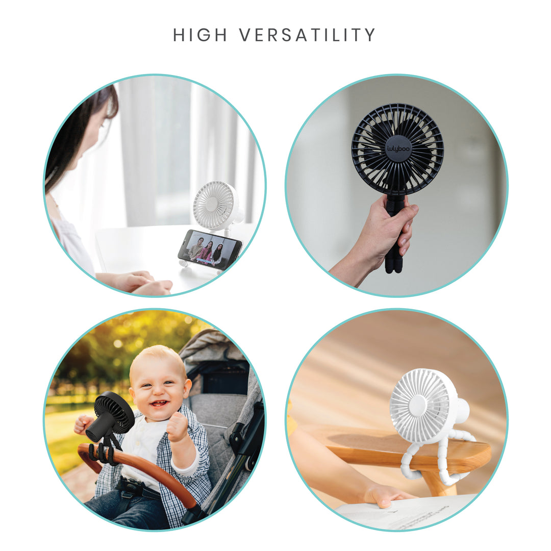 Flexible Tripod & rechargeable stroller fan