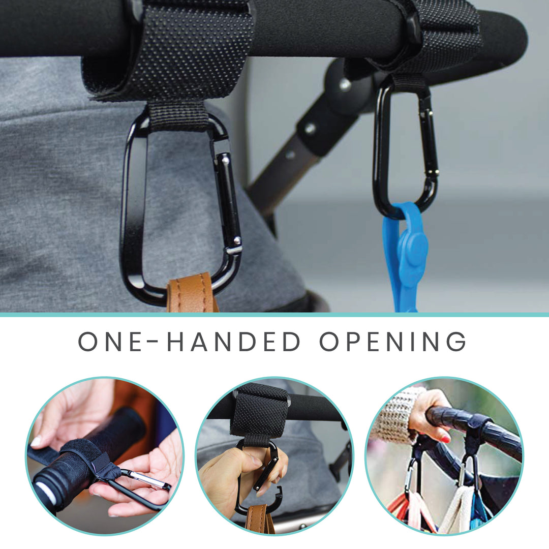 Stroller hooks clips set